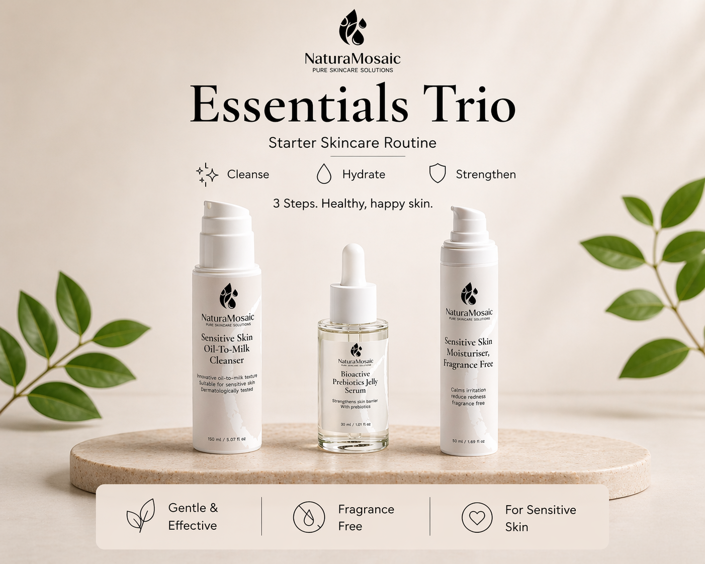 Essentials Trio — Starter Skincare Routine